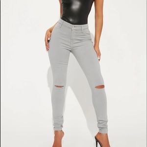 Grey canopy jeans